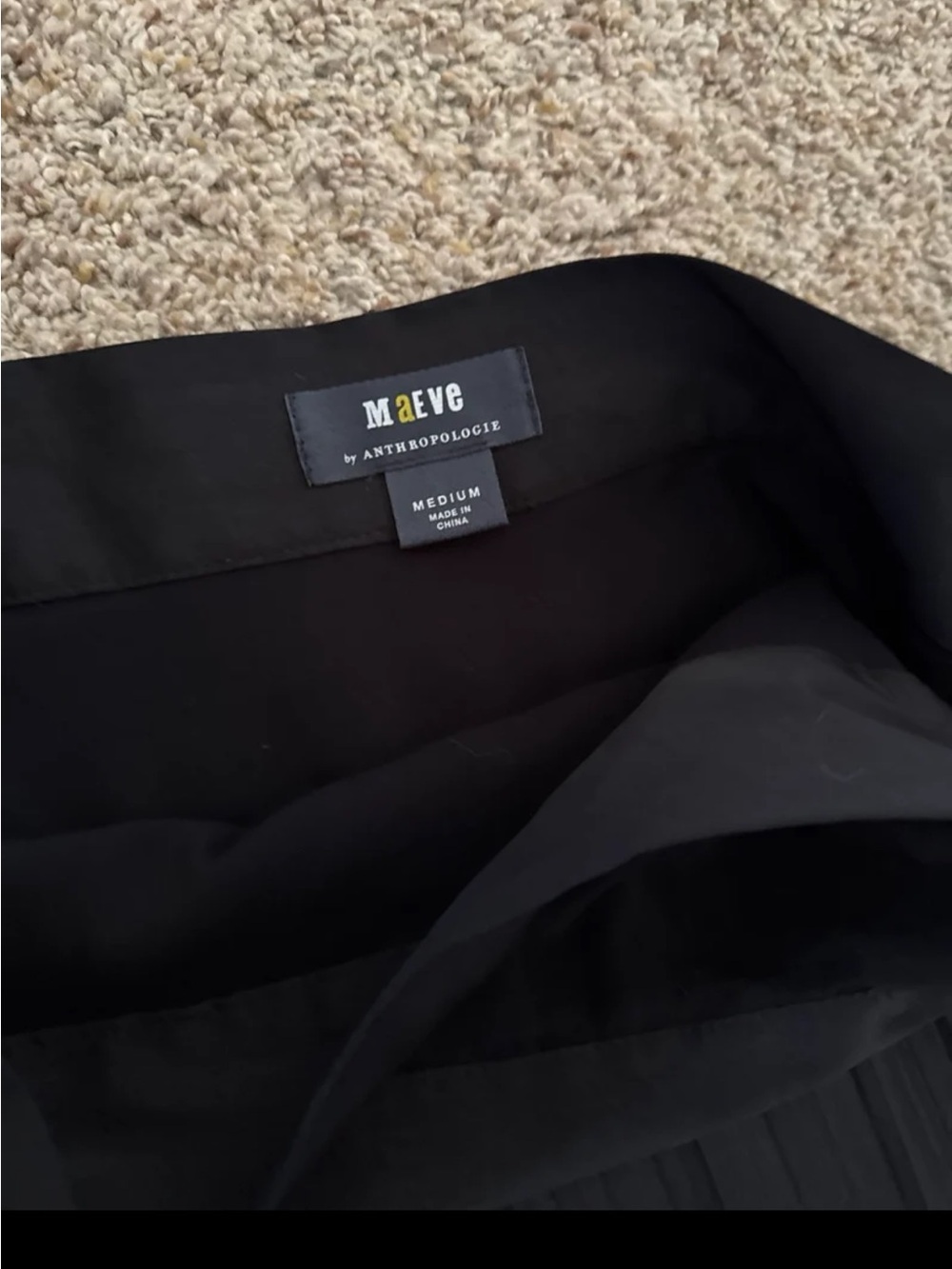 Anthropologie Maeve Ruffle Wrap Midi Skirt in Black Size Medium - Picture 10 of 12